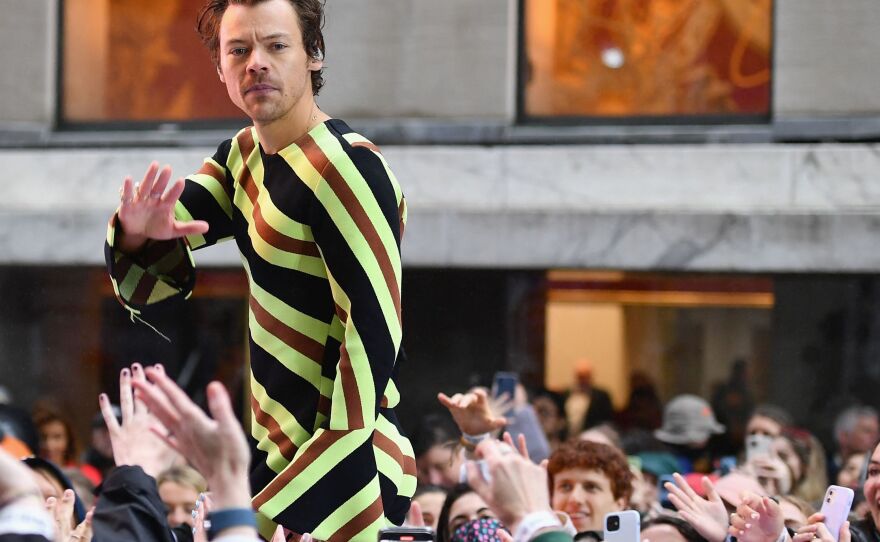 Harry Styles performs for an episode of <em>Today</em> in New York on May 19, 2022, a day before the release of Styles' new record<em></em>, <em>Harry's House</em>.