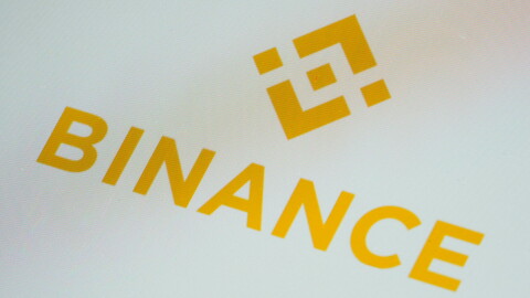 FILE - The Binance logo is seen on a smartphone, Feb. 28, 2023, in Marple Township, Pa.