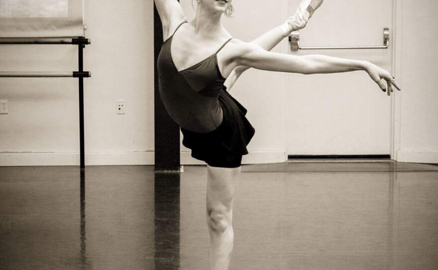 Stephanie Maiorano dances in the studio in an undated photograph.