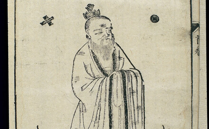 A woodcut portrait of Ge Hong (283–343 AD), an influential Chinese intellectual who talked extensively about the potential benefits of avoiding grains and taking alchemical supplements.