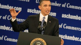 U.S. President Barack Obama speaks at the U.S. Chamber of Commerce on February 7, 2011 in Washington, DC. 