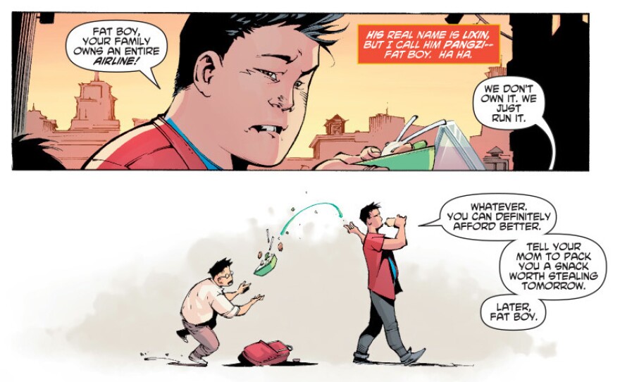 Yang describes Kenan Kong as "kind of a jerk," whose powers change him morally and physically.