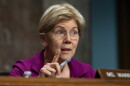 Sen. Elizabeth Warren, a Democrat from Massachusetts, speaks during an April hearing on Capitol Hill in Washington, D.C.