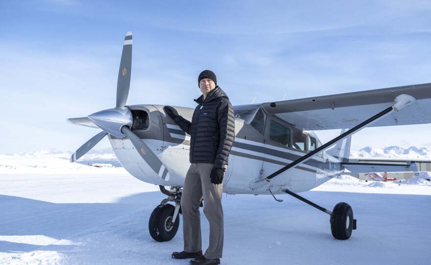 Michael Bakker, 40, is a physician assistant who is the primary advanced care provider for 8 remote Alaskan villages, which he visits by bush plane. He has visited two communities to administer COVID-19 vaccine. He is pictured here at an airfield in Anchorage, where he lives.