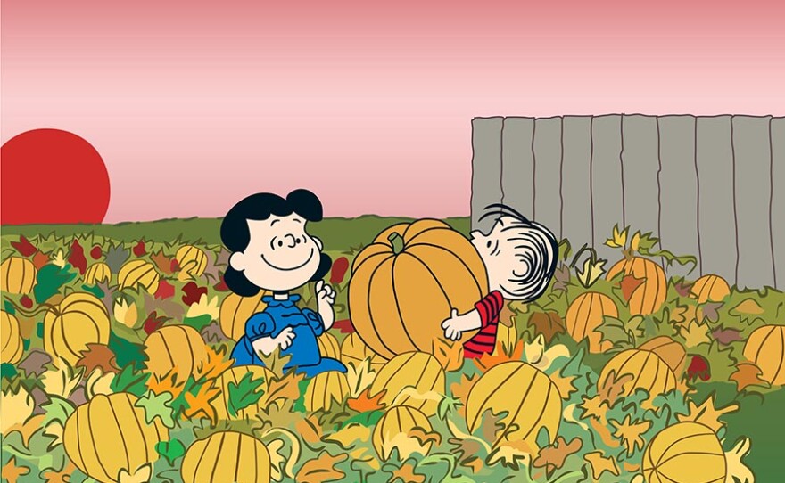 A scene from "It's the Great Pumpkin, Charlie Brown." Join the Peanuts gang for a timeless adventure as Charlie Brown preps for a party, Snoopy sets his sights on the Red Baron, and Linus (pictured with Lucy) patiently awaits a pumpkin patch miracle.