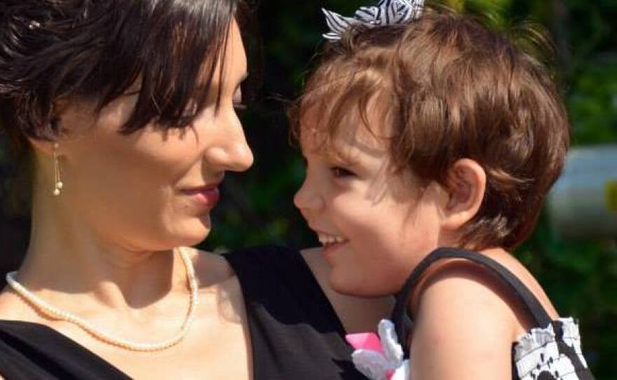 Juniper Russo with her daughter, Vivian.