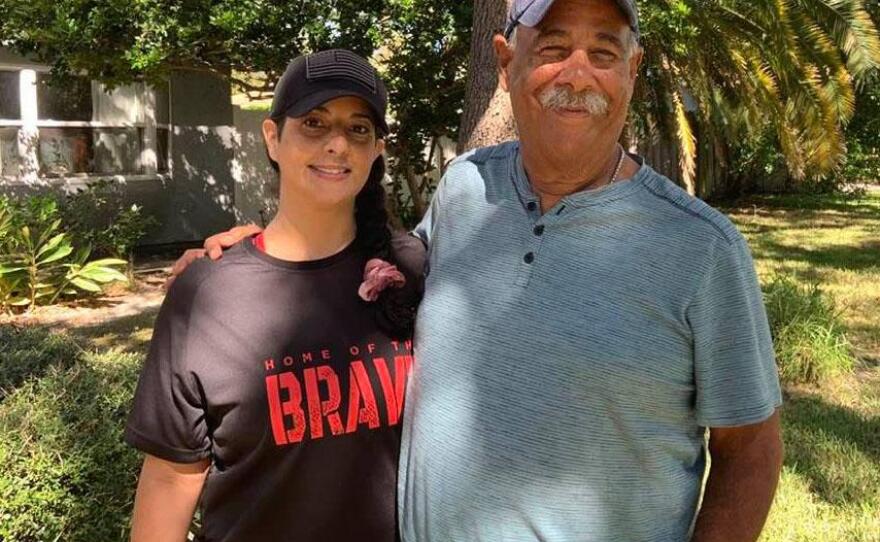 Laura Narvaez with her father, Joseph, in an undated photo. Narvaez served in Air Force Operational Intelligence with the Special Operations Command. During a deployment in 2006, an improvised explosive device caused her to suffer a traumatic brain injury. She was also diagnosed with autonomic neuropathy. Her father is her primary caregiver and a Fellow with the Elizabeth Dole Foundation.