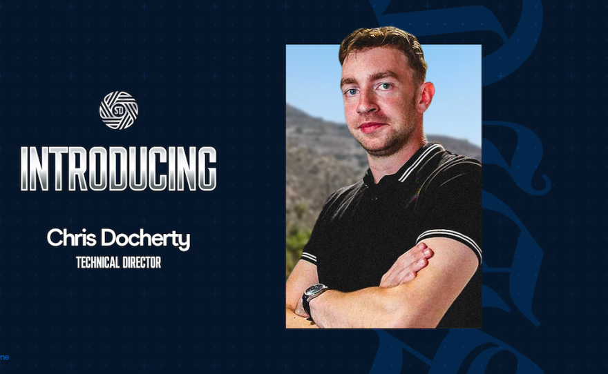 An undated photo of Chris Docherty released by San Diego FC on June 3, 2026, announcing his hiring.