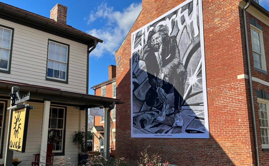 This Frederick Douglass mural in Easton, Md., is a modern-day makeover that has some in the abolitionist's hometown divided.