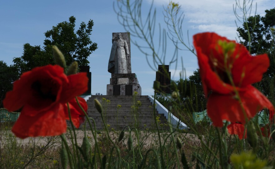 A Soviet statue in the southwest corner of Ukraine, in a region called Bessarabia that's ethnically diverse and historically pro-Russia.