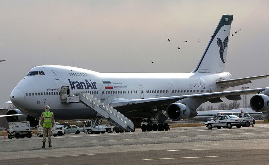 An Iran Air Boeing 747 passenger plane sits on the tarmac of the domestic Mehrabad airport in the Iranian capital Tehran in 2013.