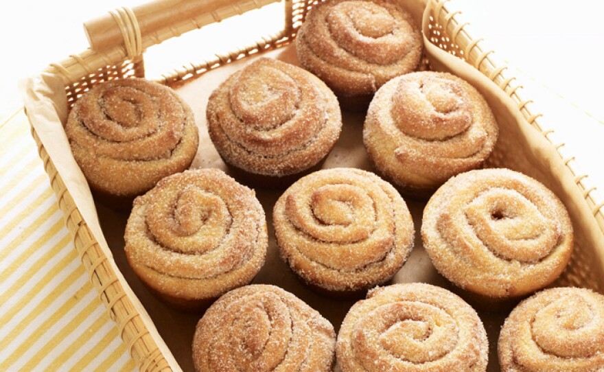 By adding cinnamon and sugar to her simple yeast dough, Martha Stewart creates a batch of sugar bun treats.
