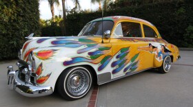 "Our Family Car," by artist Gilbert "Magu" Lujan, is one of three lowrider cars on view at the Oceanside Museum of Art's exhibition "Cruisin' Califas: The Art of Lowriding."