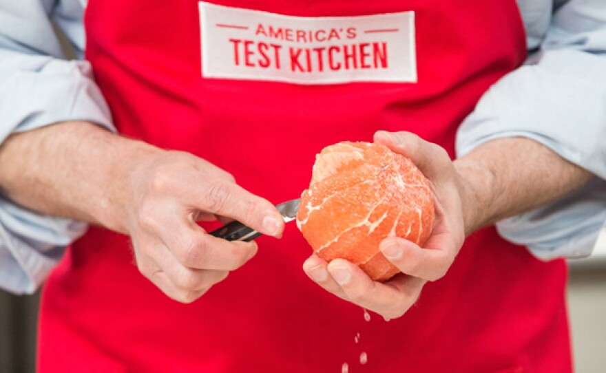 Testing expert Adam Ried reviews grapefruit knives in the Equipment Corner in "Dinner In Cuba."