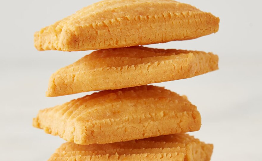 Martha prepares cheese straws, a quintessential Southern party snack.