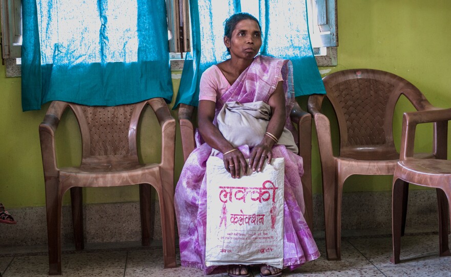 Seteng Horo, 25, rode a bus for four hours to come to a family planning clinic for a checkup.