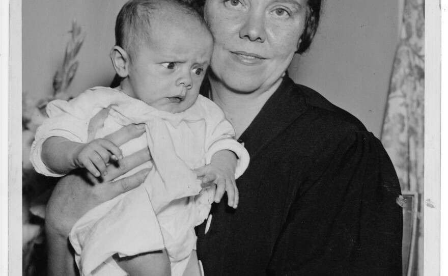 Eisele is shown here with her son (and the author's father) Albert Jr. in 1936. Eisele found out she had won the County Home contest the same day she gave birth to Albert, her sixth child.