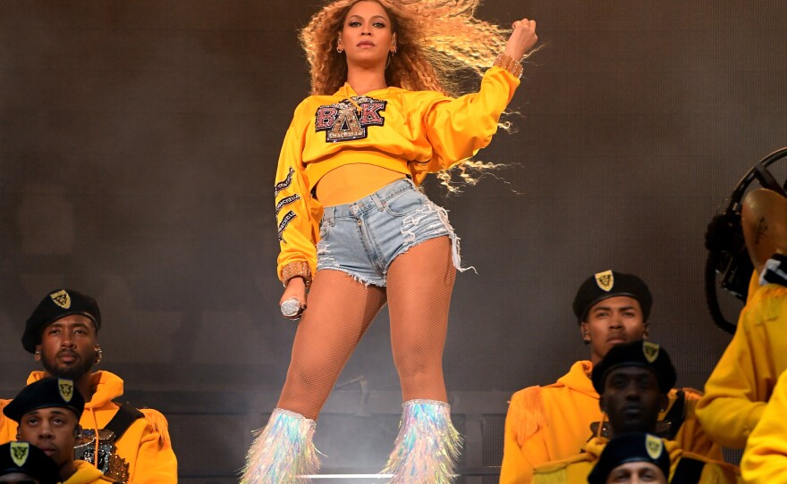 Béyonce performs onstage during the 2018 Coachella Valley Music And Arts Festival.