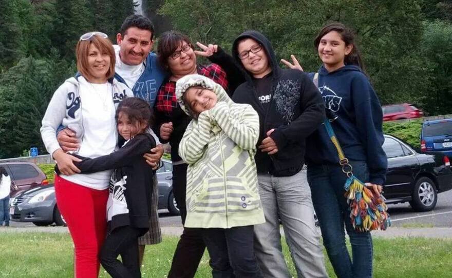 Karla Rodriguez and her family. From left to right: Evelia Beltran, Aileen Orozco, Cesar Orozco, Karla Rodriguez, Evelyn Orozco, Brandon Orozco and Brenda Orozco.