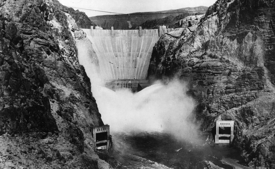 The Hoover Dam on the Arizona-Nevada border was originally known as the Boulder Dam.