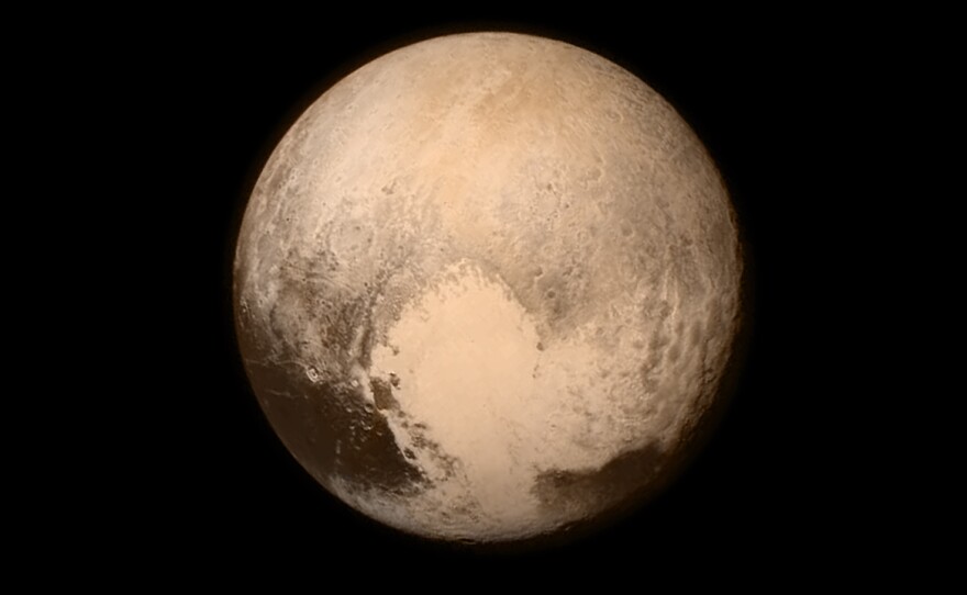 The last image of Pluto taken by New Horizons.