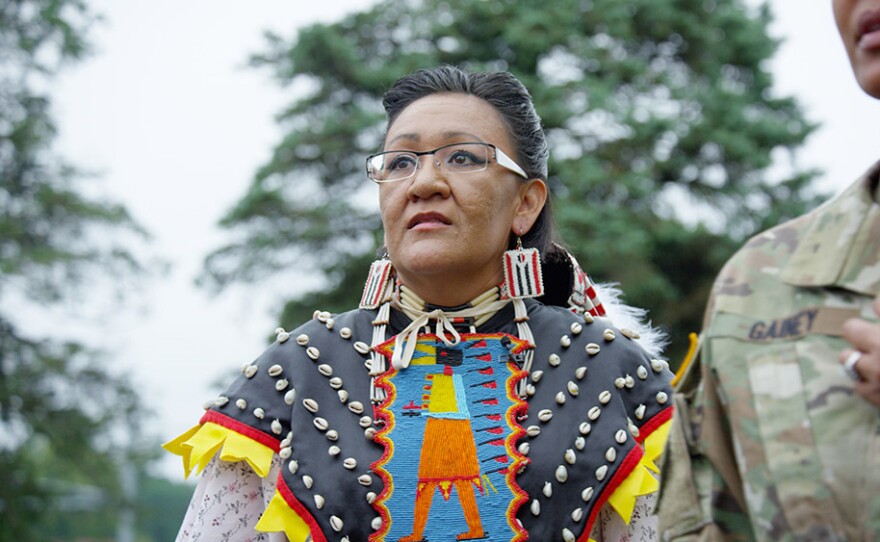 Yufna SoldierWolf, Northern Arapaho, outside Carlisle Indian Cemetery