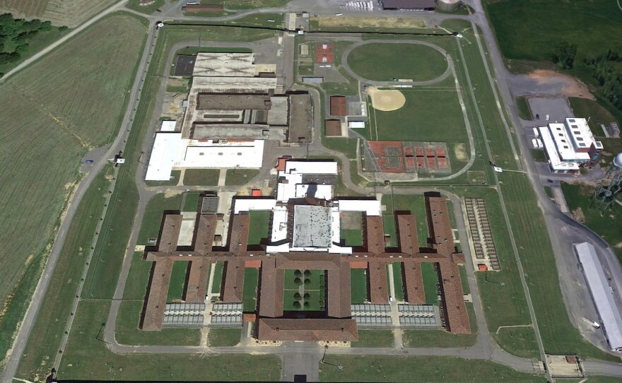 An aerial view of the Lewisburg prison complex.