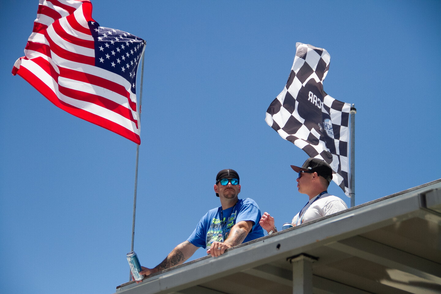 Fans gather at NASCAR San Diego Weekend presented by Anduril at Naval Base Coronado on June 19, 2026.