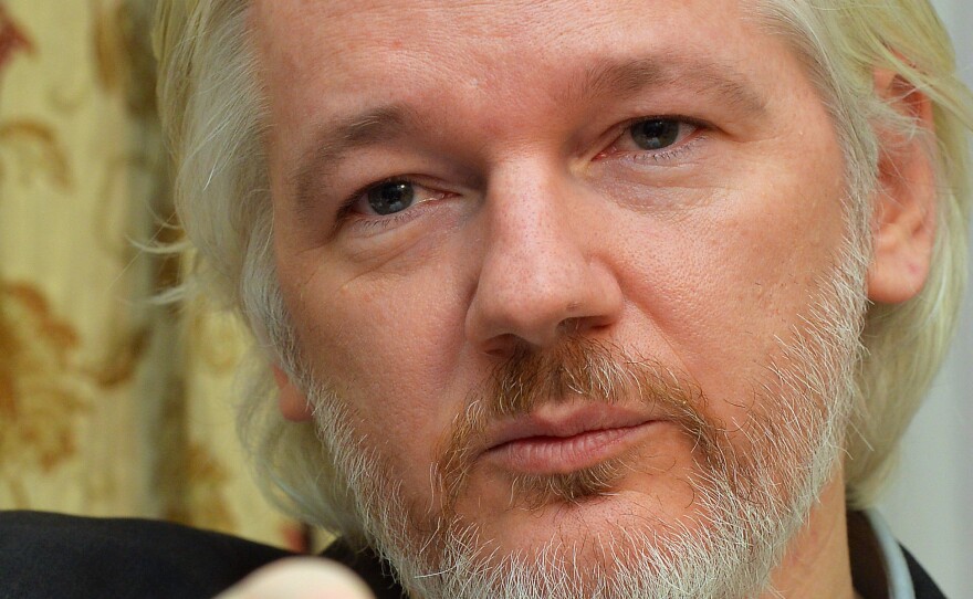 WikiLeaks founder Julian Assange attends a news conference at the Ecuadorian Embassy in London, in August. A Swedish appeals court on Thursday upheld a 2010 detention order against Assange on accusations of sexual assault.