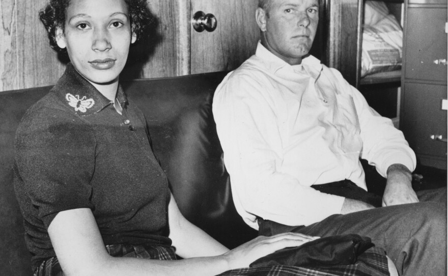 Mildred Loving and her husband, Richard P. Loving, are shown on Jan. 26, 1965. In 1967, the ruling in the Lovings' Supreme Court case officially legalized interracial marriage.