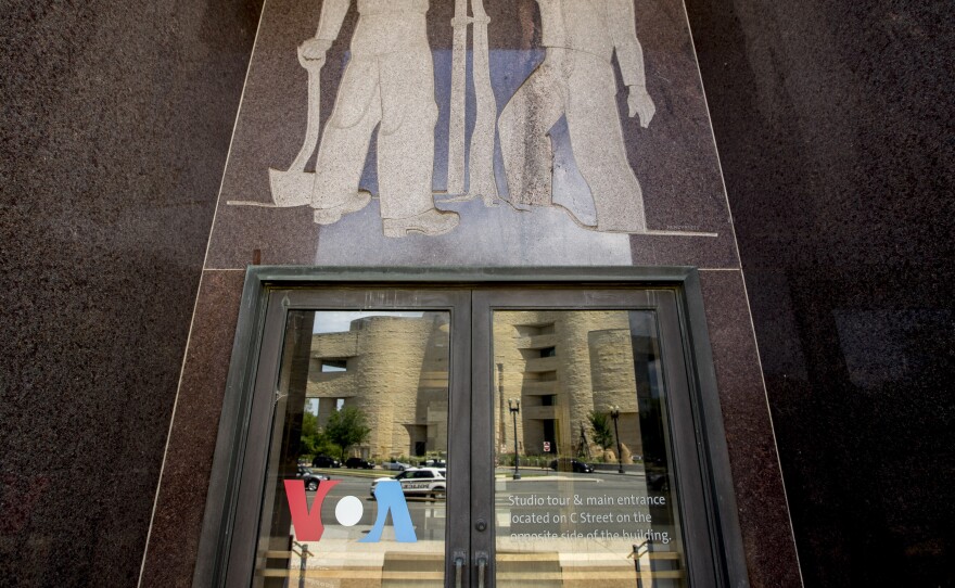 The headquarters of the U.S. government's premier international broadcaster, Voice of America, in Washington, D.C.