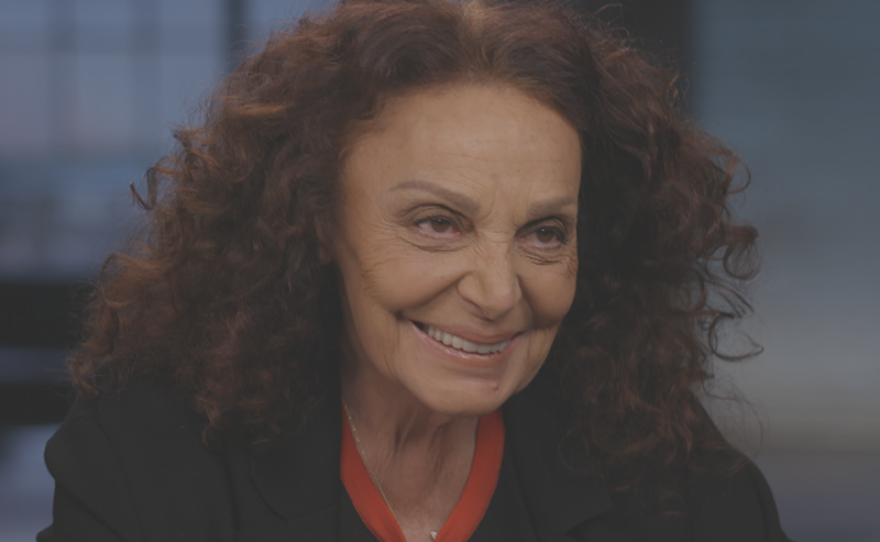 Fashion designer Diane von Furstenberg while taping FINDING YOUR ROOTS.