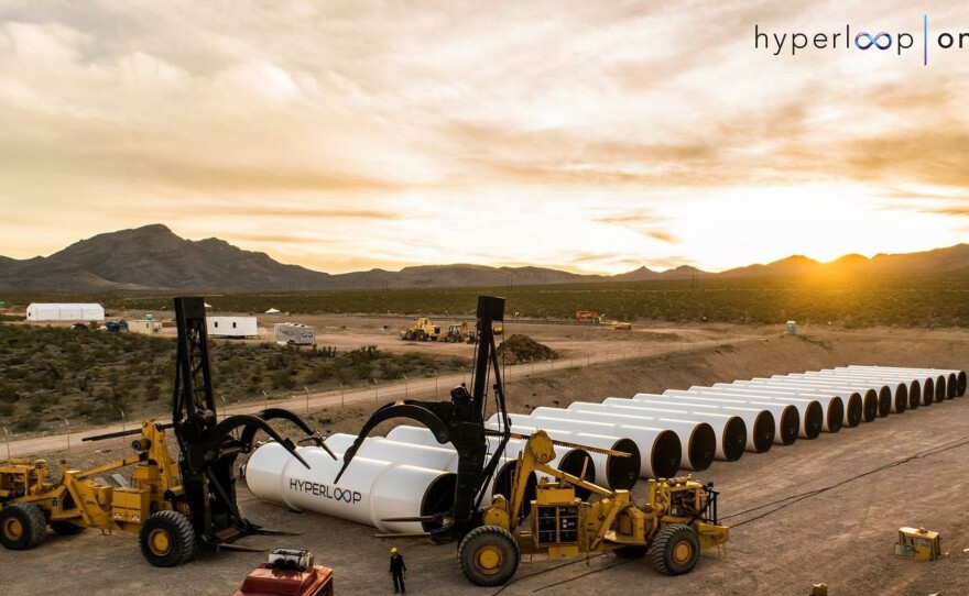 Tech startup Hyperloop One is trying to build a new mode of transportation that would involve pods moving at very high speeds through a tube.