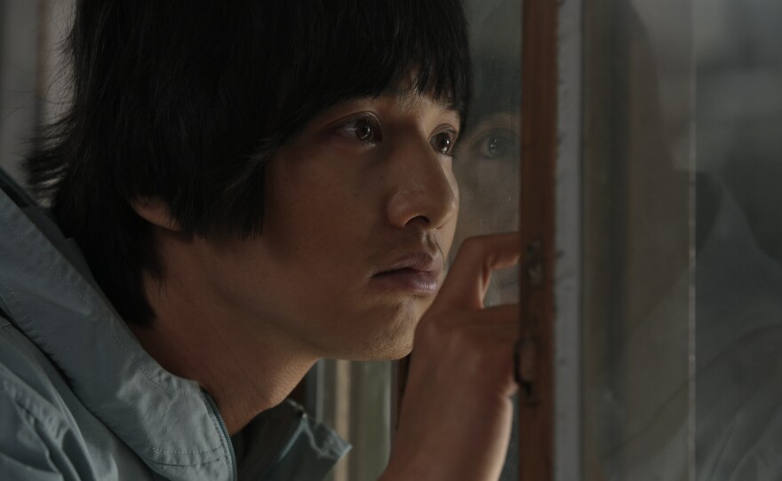 Won Bin as the son in "Mother"
