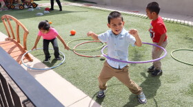 Sebastian, 4, plays with a hula hoop at a Head Start program in Vista on Wednesday, Sept. 16, 2026.