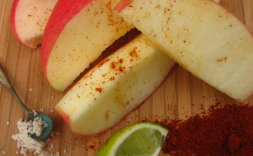 Spicy, Salty Apple Snack