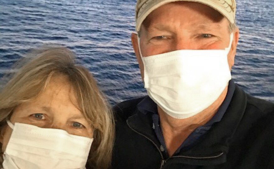 Melanie and John Haering contracted COVID-19 on the Diamond Princess cruise ship. BioLife, a paid plasma collection site, gave them gift cards totaling $800 for donations of their blood plasma.