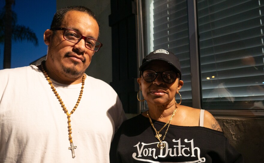 Miguel Espinoza (left) and Sheila Spencer stand for a portrait before the council meeting on Feb. 3, 2026.