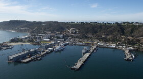Aerial photo of Naval Base Point Loma in San Diego, CA, taken Jan. 21, 2021.