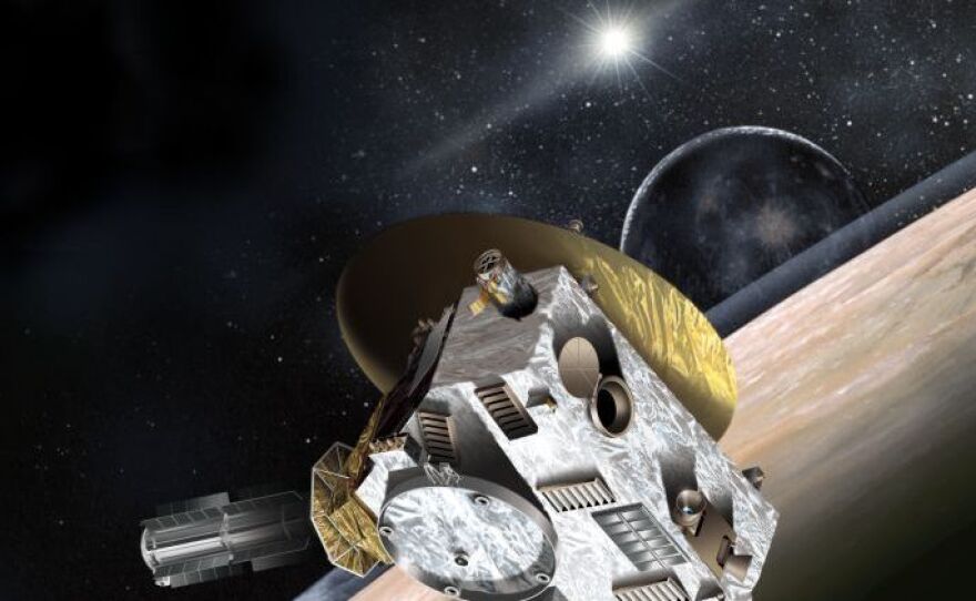 The New Horizons spacecraft, depicted in this artistic rendering, is set to come within just a few thousand miles of Pluto. It is expected to take the first up-close photos of the dwarf planet.