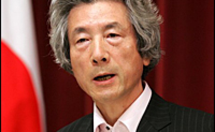 Japanese Prime Minister Junichiro Koizumi speaks to reporters during a nationally televised press conference at the prime minister's official residence in Tokyo Monday, June 19, 2006.