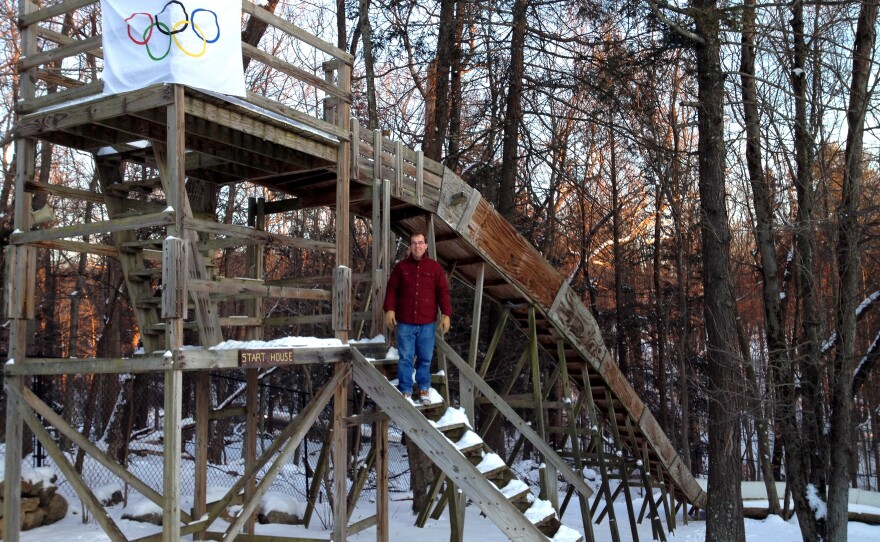 Brett West built this track for his son 12 years ago, after the two watched the 2002 Winter Olympics.