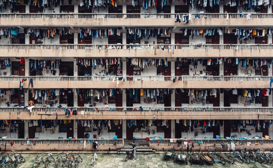 School dormitories at South China Normal University in Guangzhou, China.