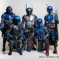 Nathan Seekerman (far right) in his Blue Mando cosplay. (Undated photo)