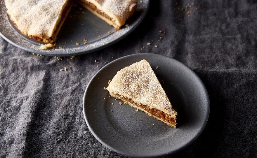Romanian Apple Pie with Cinnamon and Walnuts