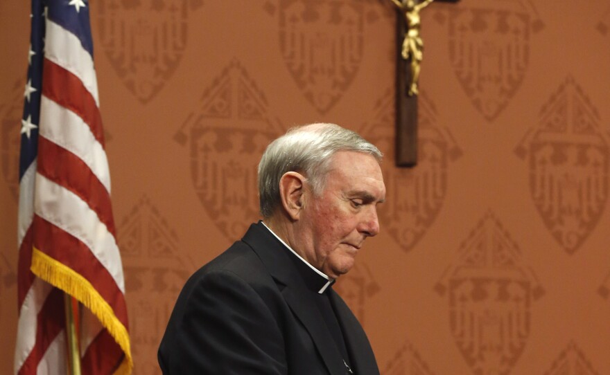 Bishop Francis Kane, Vicar General of the Archdiocese of Chicago, at a news conference on Wednesday in Chicago.