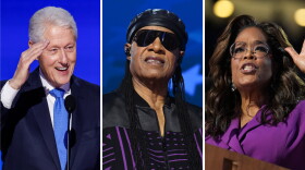 From left: Bill Clinton, Stevie Wonder and Oprah Winfrey all brought the DNC crowd to their feet on Wednesday.