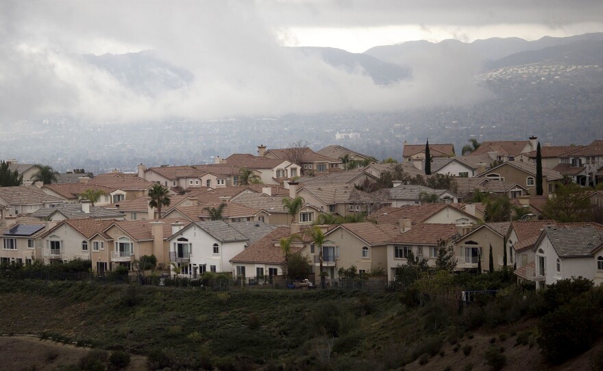 December brought storm clouds to the Porter Ranch neighborhood in Southern California's San Fernando Valley.