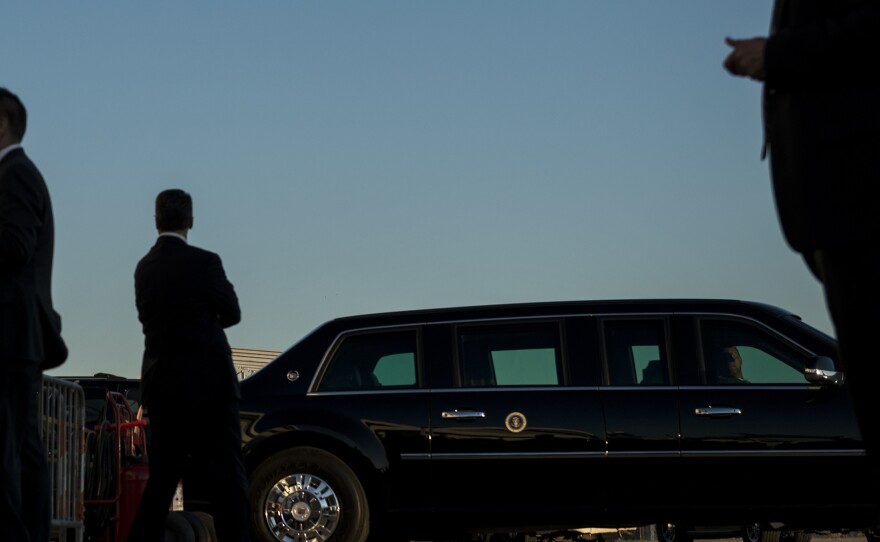 Secret Service agents stood watch earlier this month as President Obama arrived at Dallas Love Field airport.