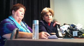 Joined by attorney Gloria Allred, Peggy Shannon, 67, accuses Mayor Bob Filner of unwanted sexual advances at a press conference, Aug. 15, 2013.